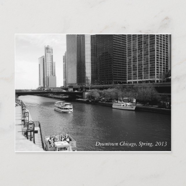 Carte Postale Boats Downtown, Chicago, printemps 2013 (Devant)