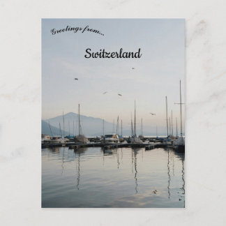 Carte Postale Boats in Zug Switzerland