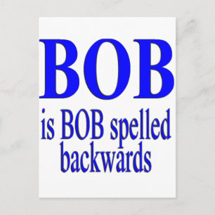 Carte Postale Bob is Bob backwards