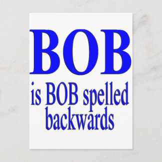 Carte Postale Bob is Bob backwards