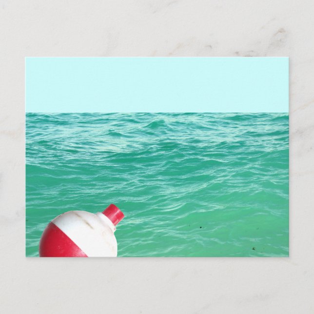 Carte Postale Bobeur de pêche dans l'eau (Devant)