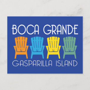 Carte Postale Boca Grande Gasparilla Floride Transats de plage