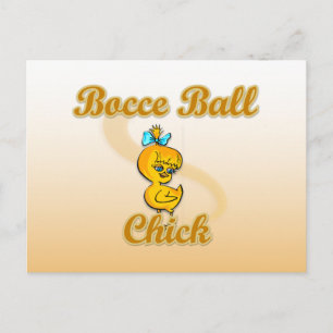 Carte Postale Bocce Ball Chick