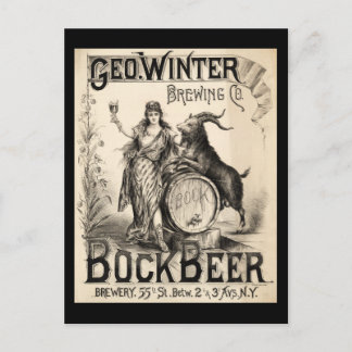 Carte Postale Bock Beer Brewing Co. Cool rétro Vintage