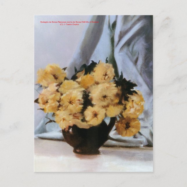 Carte Postale Bodegón de flores/Nature morte des fleurs (Devant)