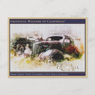 Carte Postale Bodie Ghost Town California USA Old Car Rusty Pos