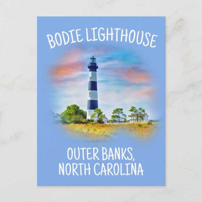 Carte Postale Bodie Lighthouse Outer Banks Caroline du Nord (Devant)