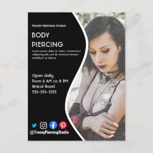 Carte Postale Body PIERCING STUDIO affiche prospectus