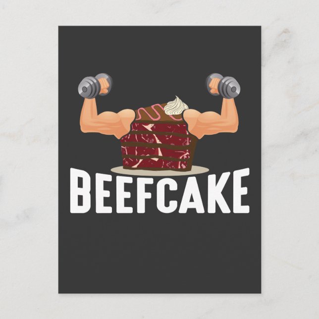 Carte Postale Bodybuilder Beefcake Muscle Bodybuilder Poids Pu (Devant)