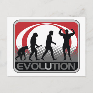 Carte Postale BodyBuilder de l'évolution