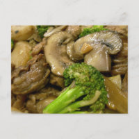 Boeuf, brocoli et champignons remuer la frite