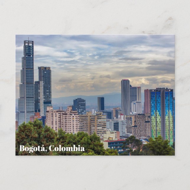 Carte Postale Bogotá, Colombie Skyline (Devant)