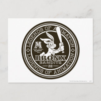 Carte Postale BOGS BUNNY™ Bronx Bomber's Round Logo B/W