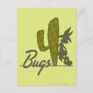 Carte Postale BOGS BUNNY™ Cowboy penché sur Cactus