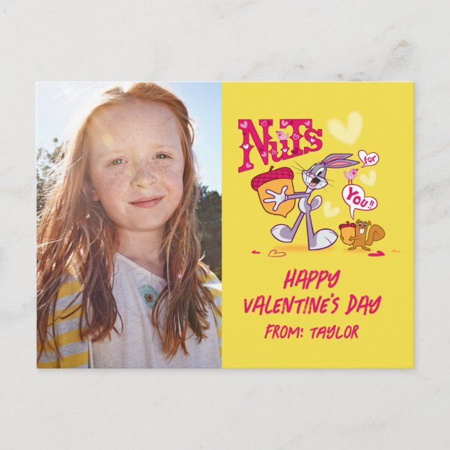 Carte Postale BOGUES BUNNY™ Noix Pour Vous | Saint Valentin (Devant)