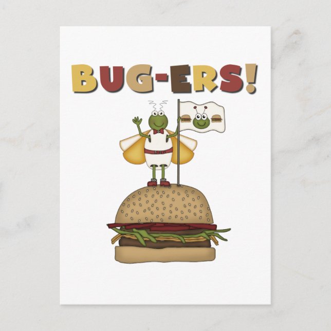 Carte Postale Bogues et hamburgers T-shirts et cadeaux (Devant)