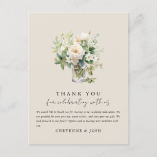 Carte Postale Bohême Merci bohème de la forêt d'aquarelle enchan