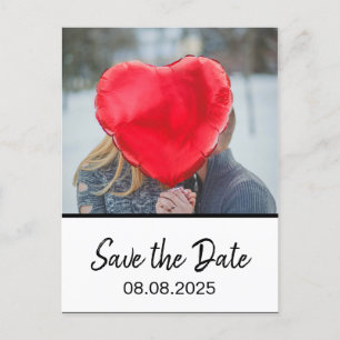 Carte Postale Bohemian Bold Modern Photo Blanc Enregistrer la da