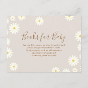 Carte Postale Bohemian Daisy Floral Livres pour Baby Postcard