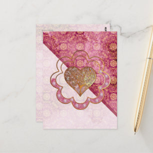 Carte Postale Bohemian Valentine Whimsey 3D