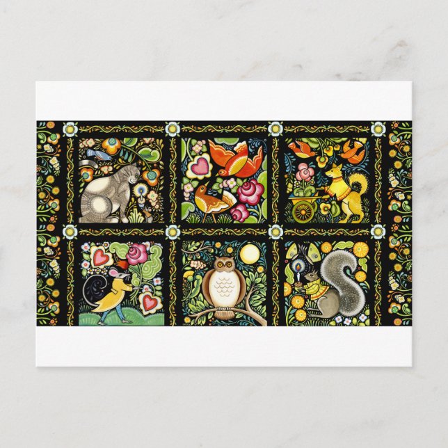 CARTE POSTALE BOHÉMIEN MOOSHKA DESIGN (Devant)