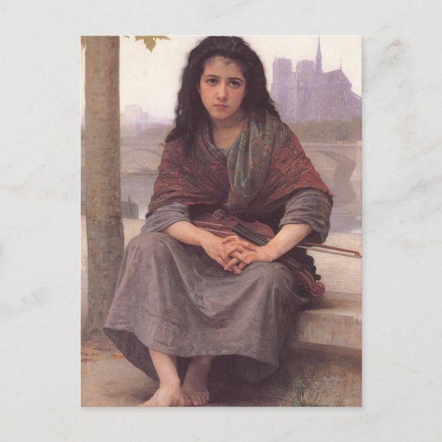 Carte Postale Bohemienne (The Bohemian) by William Bouguereau (Devant)