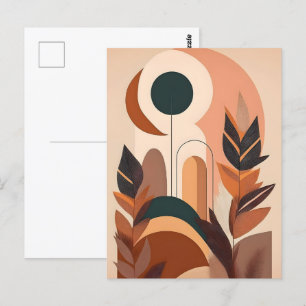 Carte Postale Boho Abstrait et Clip Art moderne Imprimable