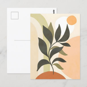 Carte Postale Boho Abstrait et Clip Art moderne Imprimable