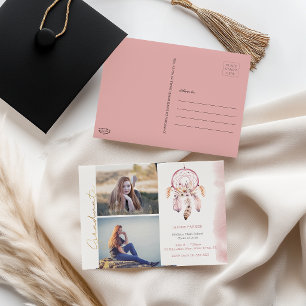 Carte Postale Boho Ajoutez Vos Photos Diplôme