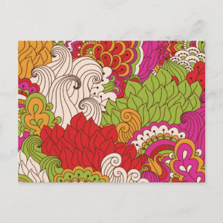 Carte Postale Boho Bohème coloré MOD Hippy Chic Motif