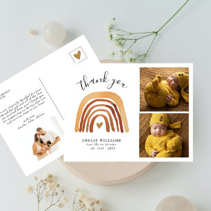 Carte Postale Boho Fall Rainbow 2 Photo Nouveau Merci bébé