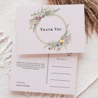 Boho Fleur de Lavande de Fougère Mariage Remerciem