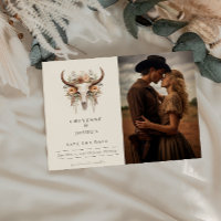 Boho Floral Skull Western Wedding Enregistrer la d