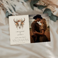 Boho Floral Skull Western Wedding Enregistrer la d
