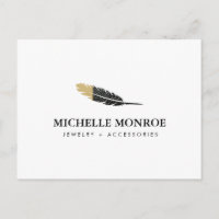 Boho Gold tendance concepteur de plume blanche