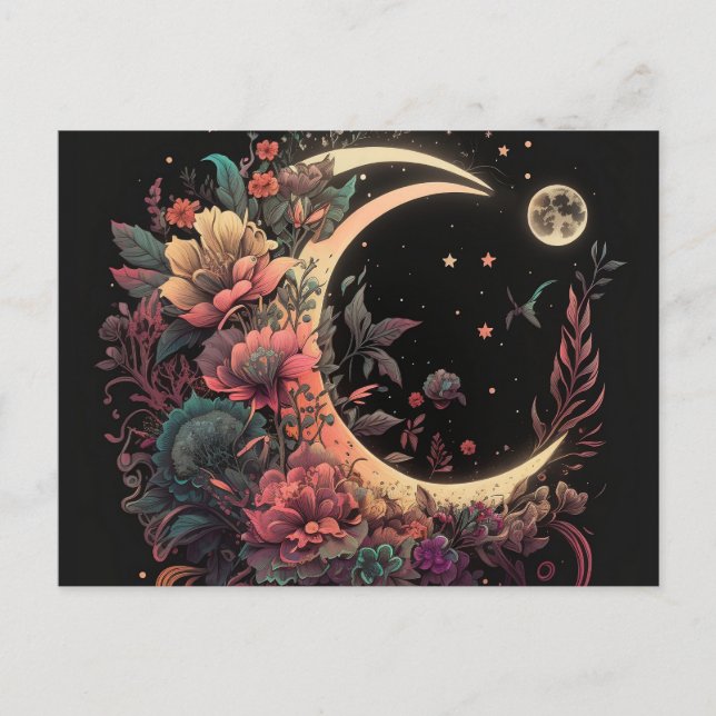 Carte Postale Boho Moon  (Devant)