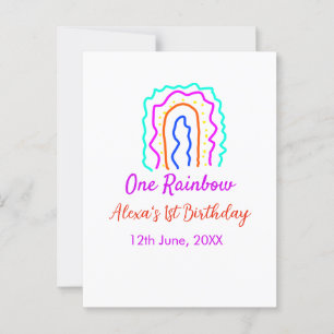 Carte Postale Boho Rainbow un anniversaire enfants lumineux rétr