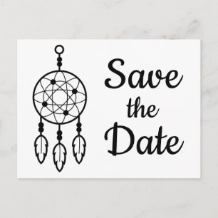 Carte Postale Boho Save The Date Attrape-Rêves Mariage Fiançaill