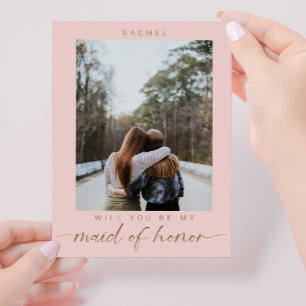 Carte Postale Boho Serez-vous ma servante d'honneur Photo Chic