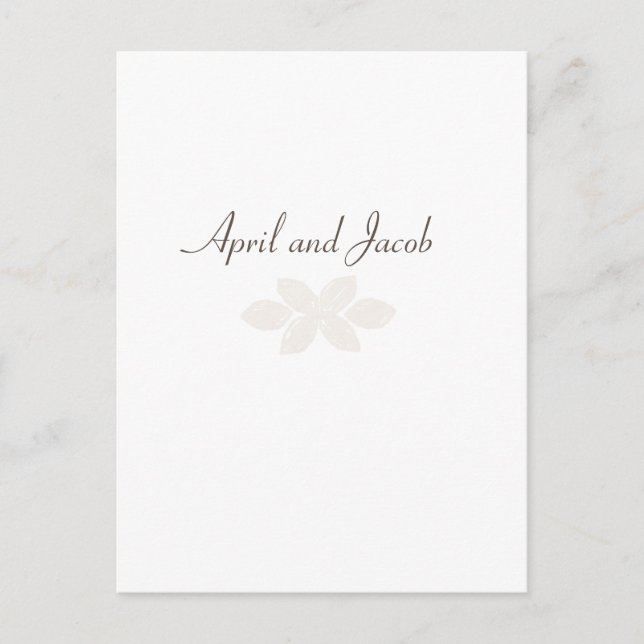 Carte postale Boho Wedding RSVP (Devant)