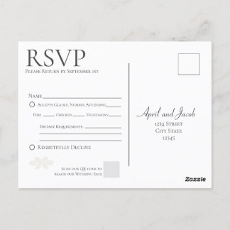 Carte postale Boho Wedding RSVP