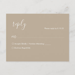 Carte postale Boho Wedding RSVP