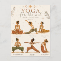 Boho Yoga Femmes Design Aquarelle avec poses de yo
