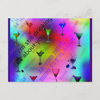 Carte Postale Boire à votre sujet