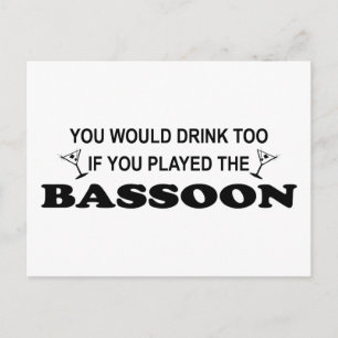 Carte Postale Boire aussi - Bassoon