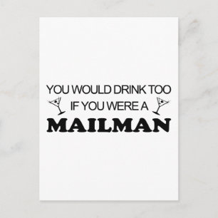 Carte Postale Boire aussi - Mailman