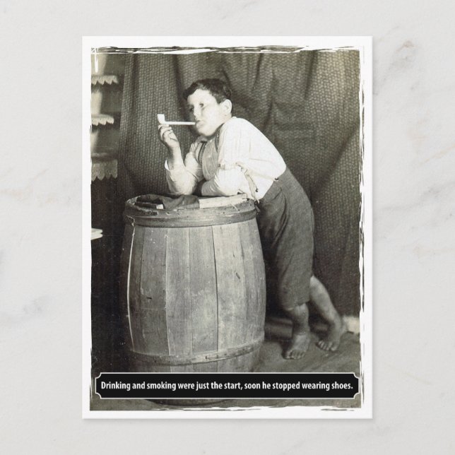 Carte Postale Boire et fumer n'étaient que le début (Devant)