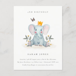 Carte Postale Bois Bébé Folithe Eléphant N'importe quel âge Anni