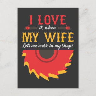 Carte Postale Bois de travail maris charpentier de bois papa