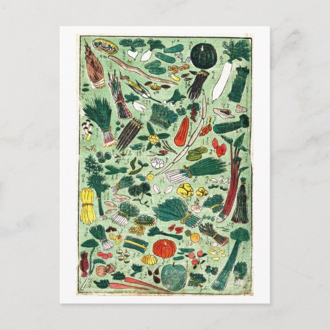 Carte Postale Bois japonais de légumes par Shigenobu (Devant)